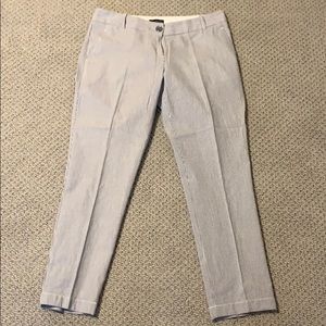 Capri cotton pants- grey striped